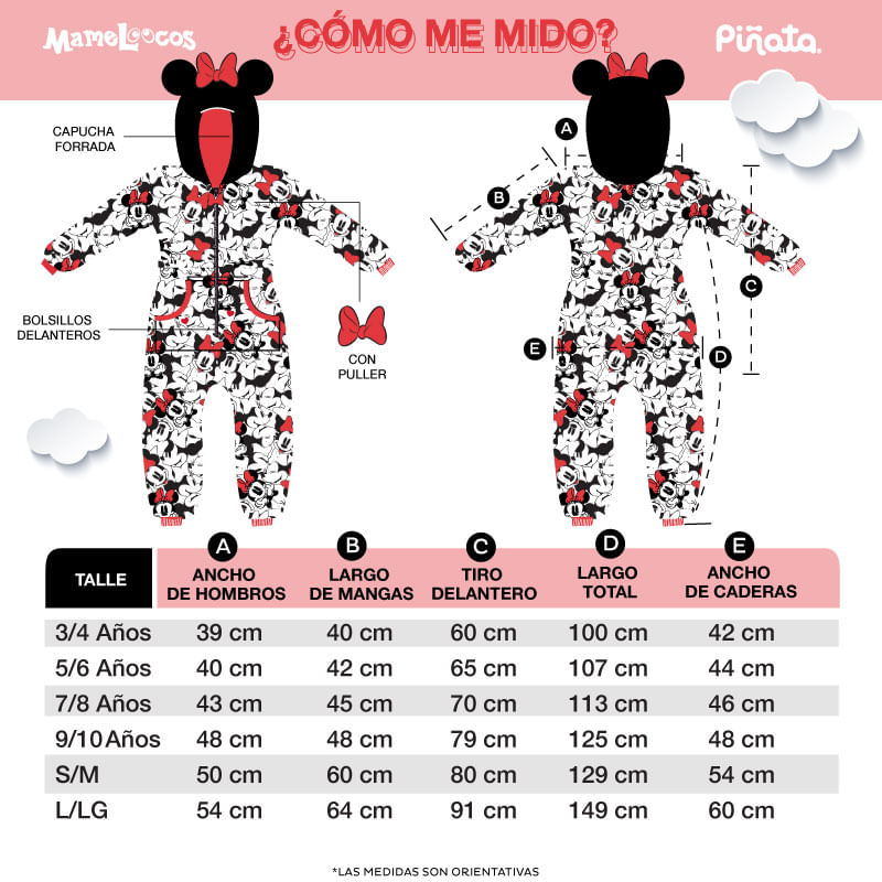 Pijama-Minnie-Teens-Tabla