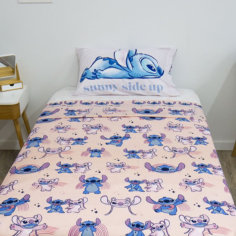 Juego de Sábanas 1 1/2 plaza Stitch Sunny Piñata oficial