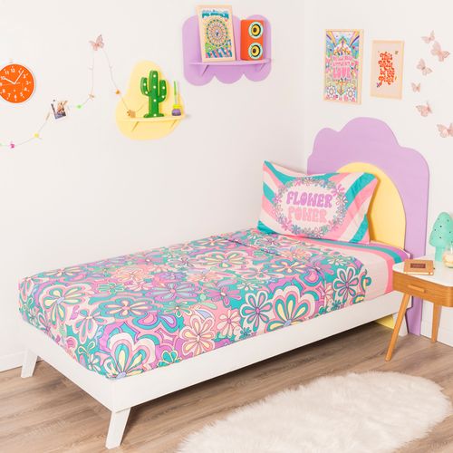 Juego de Sábanas 1 1/2 Plaza FLOWER