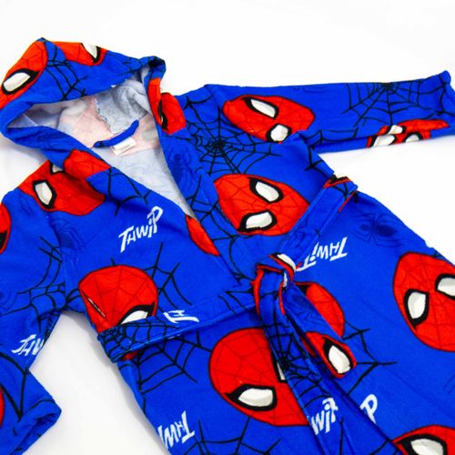Bata de Toalla Spiderman blue