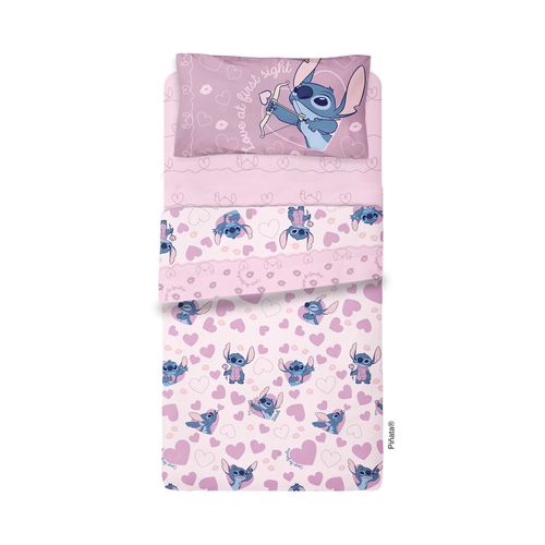 Juego de Sabanas de 1 1/2 plaza  Stitch Love