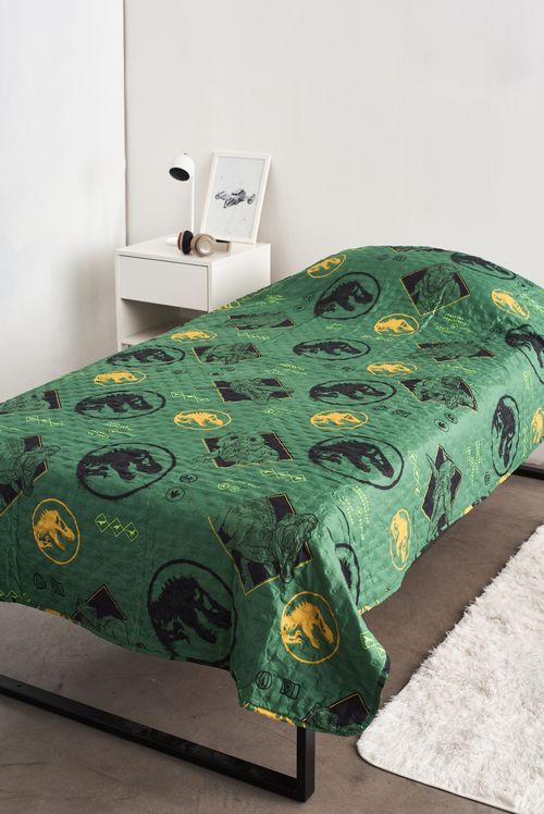 Cubrecama Ultra Soft 1 1/2 Plaza Jurassic
