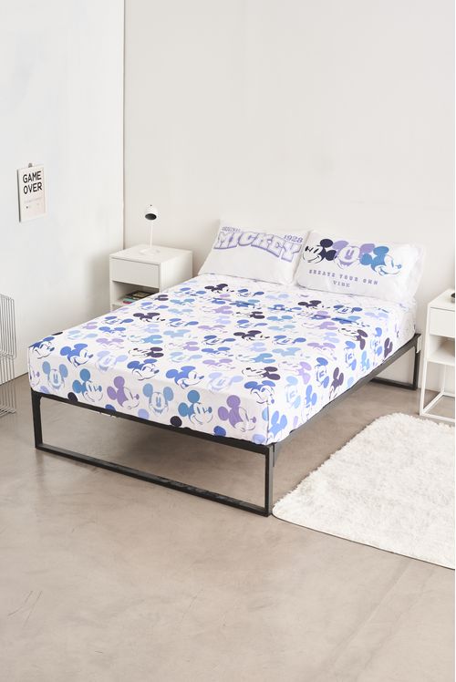 Juego de Sábanas 2 Plazas Mickey Blue