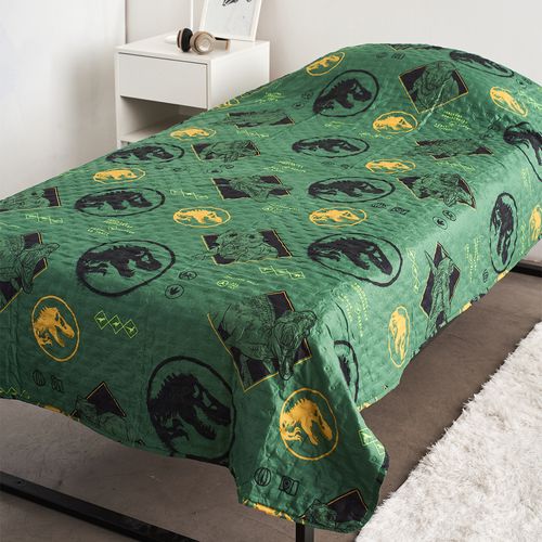 Cubrecama Ultra Soft 1 1/2 Plaza Jurassic