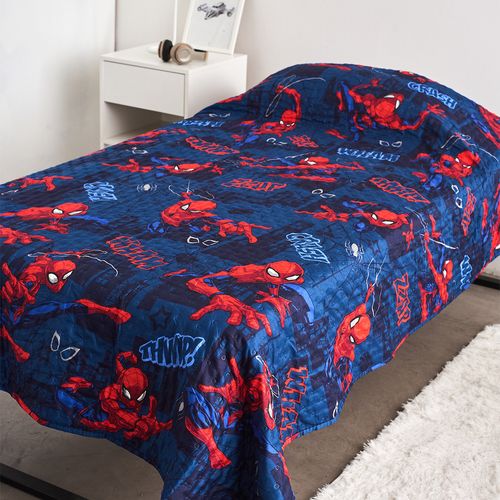 Cubrecama Ultra Soft 1 1/2 Plaza Spiderman
