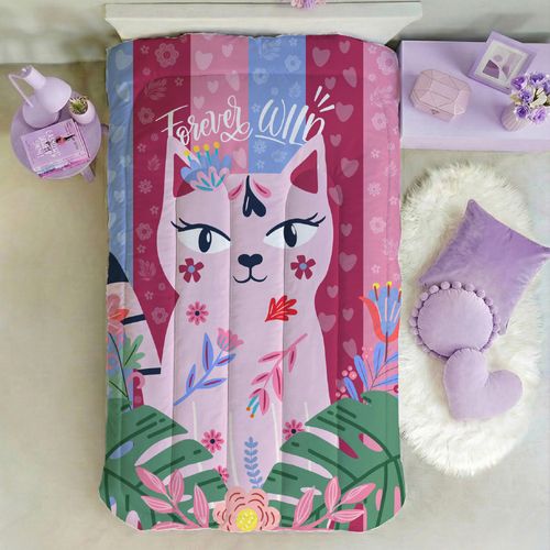 Acolchado 1 1/2 plaza Wild