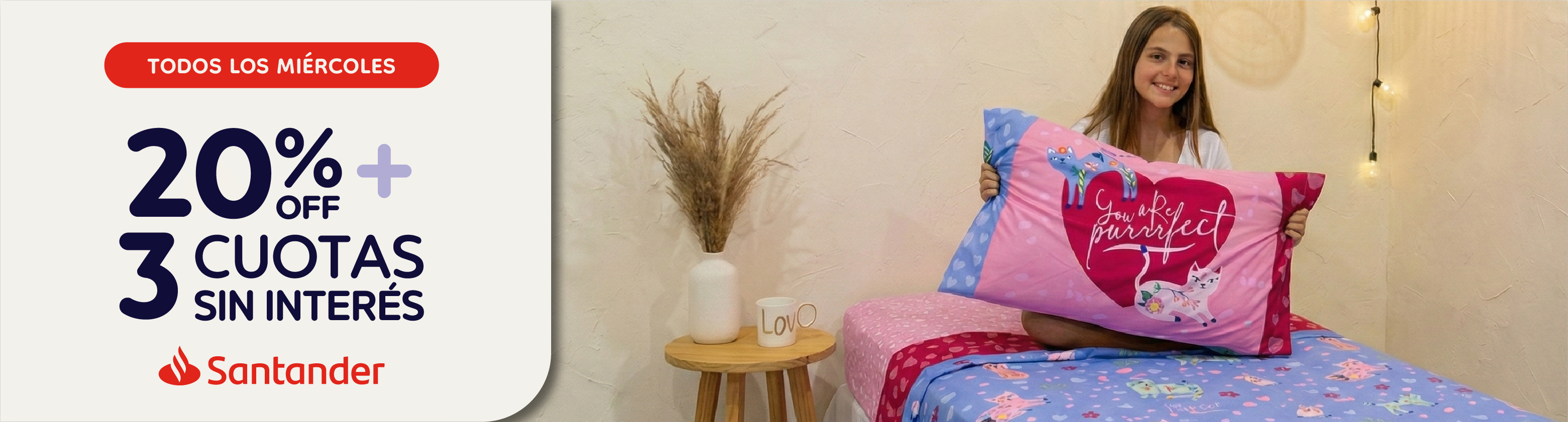Miércoles Santander en Piñata 20 % OFF y cuotas sin interés